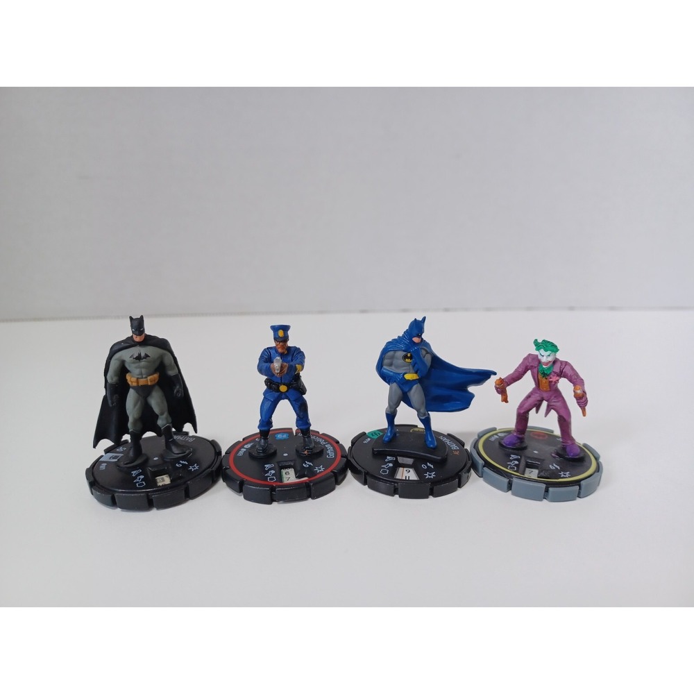 LOT of 4‎ Marvel HeroClix Action Figures Batman Joker Gotham Police 2002-2010